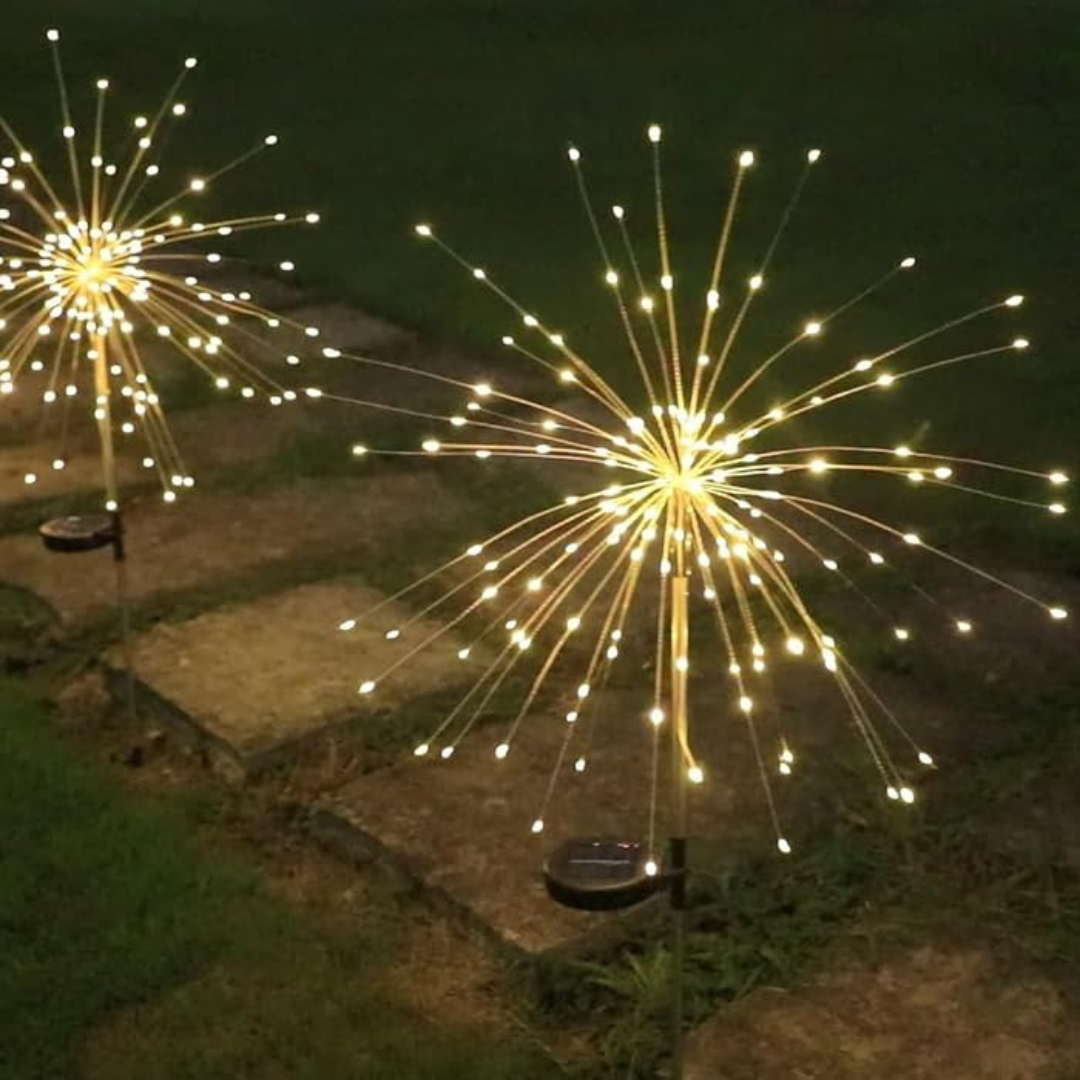 Outdoor LED Solar Firework Fairy Light | Warm White | Chronos Lights