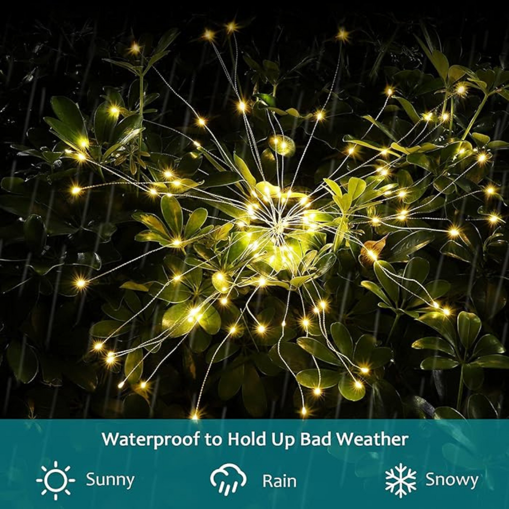 Outdoor LED Solar Firework Fairy Light | Warm White | Chronos Lights