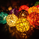 LED Rattan Ball String lights Chronos Lights