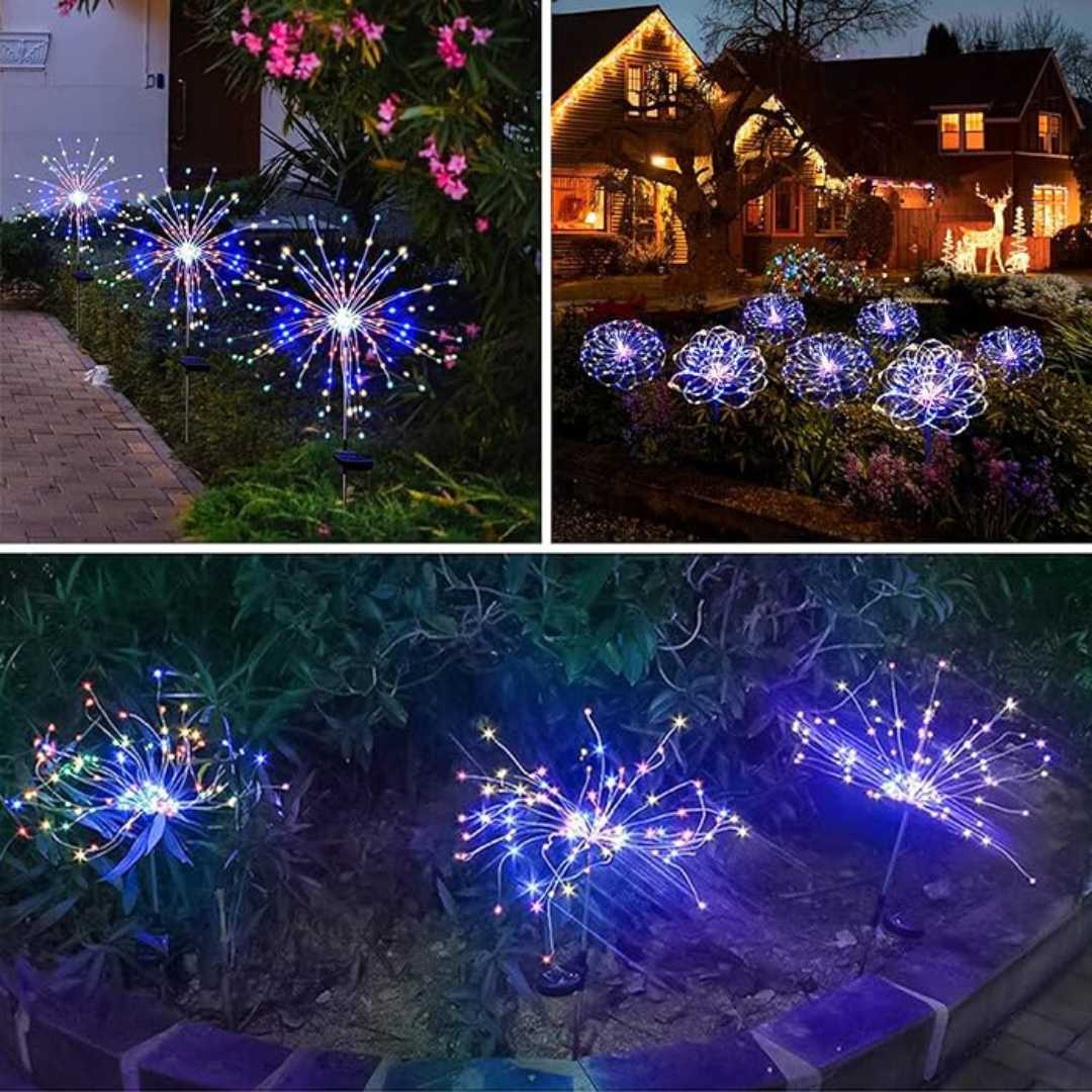 Outdoor LED Solar Firework Fairy Light | Multi | Chronos Lights