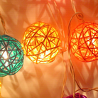 LED Rattan Ball String lights Chronos Lights