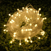 White Wire LED Series String Lights | 8mm Warm White LED