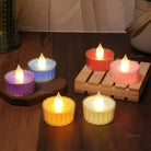 Flower Shaped LED Tea Light Votive Candles Chronos Lights