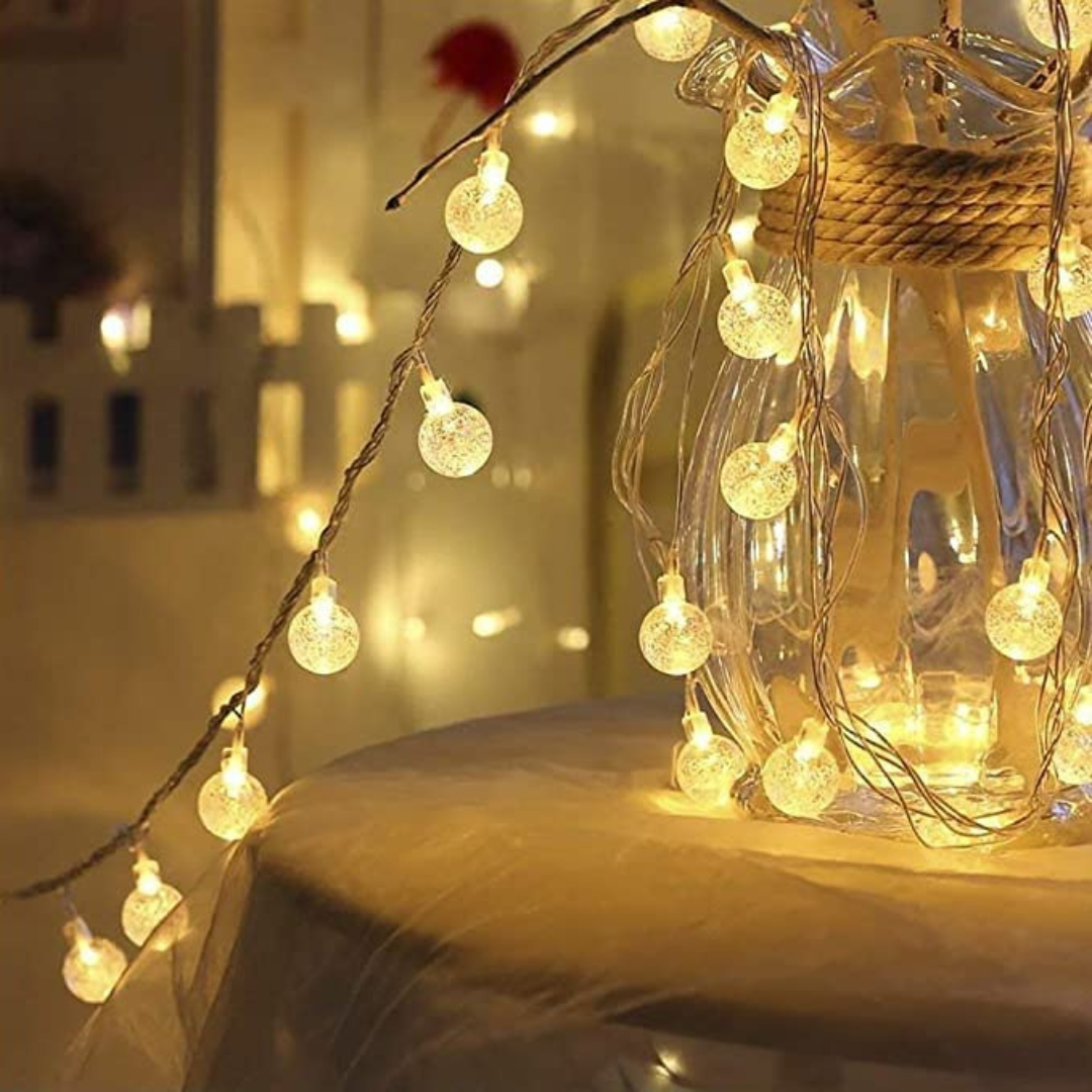 LED Bubble Ball String Light | Warm White Chronos Lights