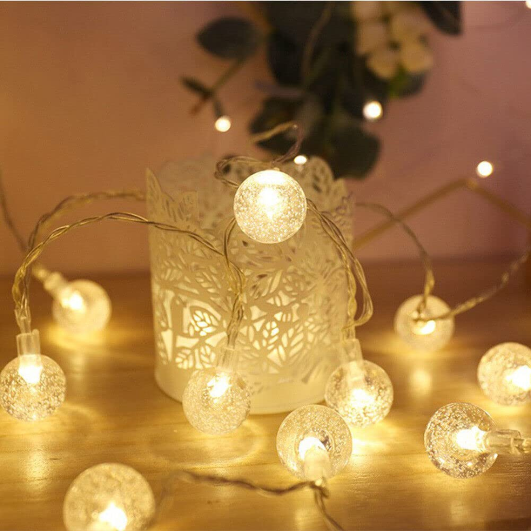 LED Bubble Ball String Light | Warm White Chronos Lights