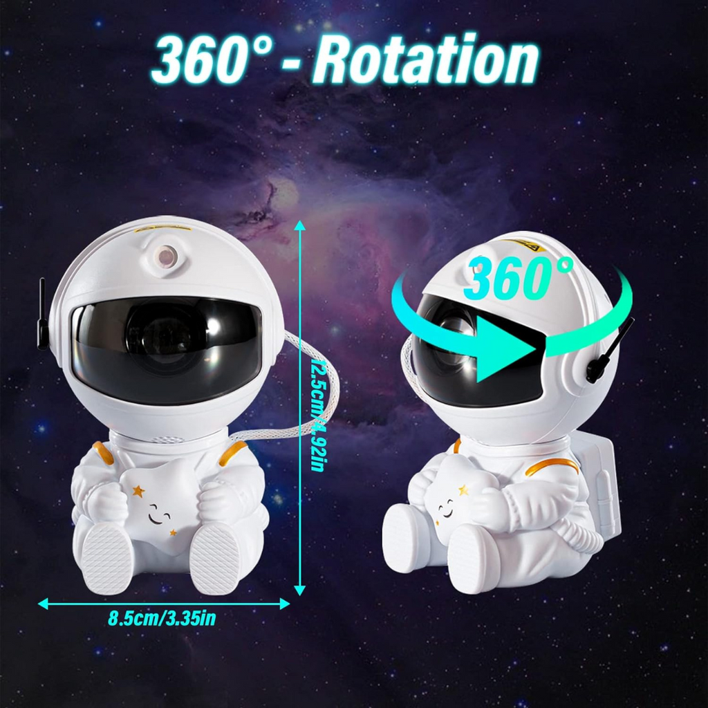 Sitting Astronaut Galaxy Projector Rechargeable Lamp with Remote Control