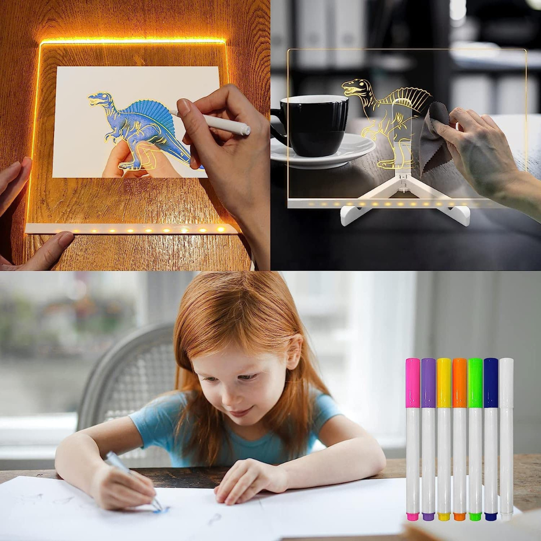 3D Acrylic LED Note Board Light | Chronos Lights