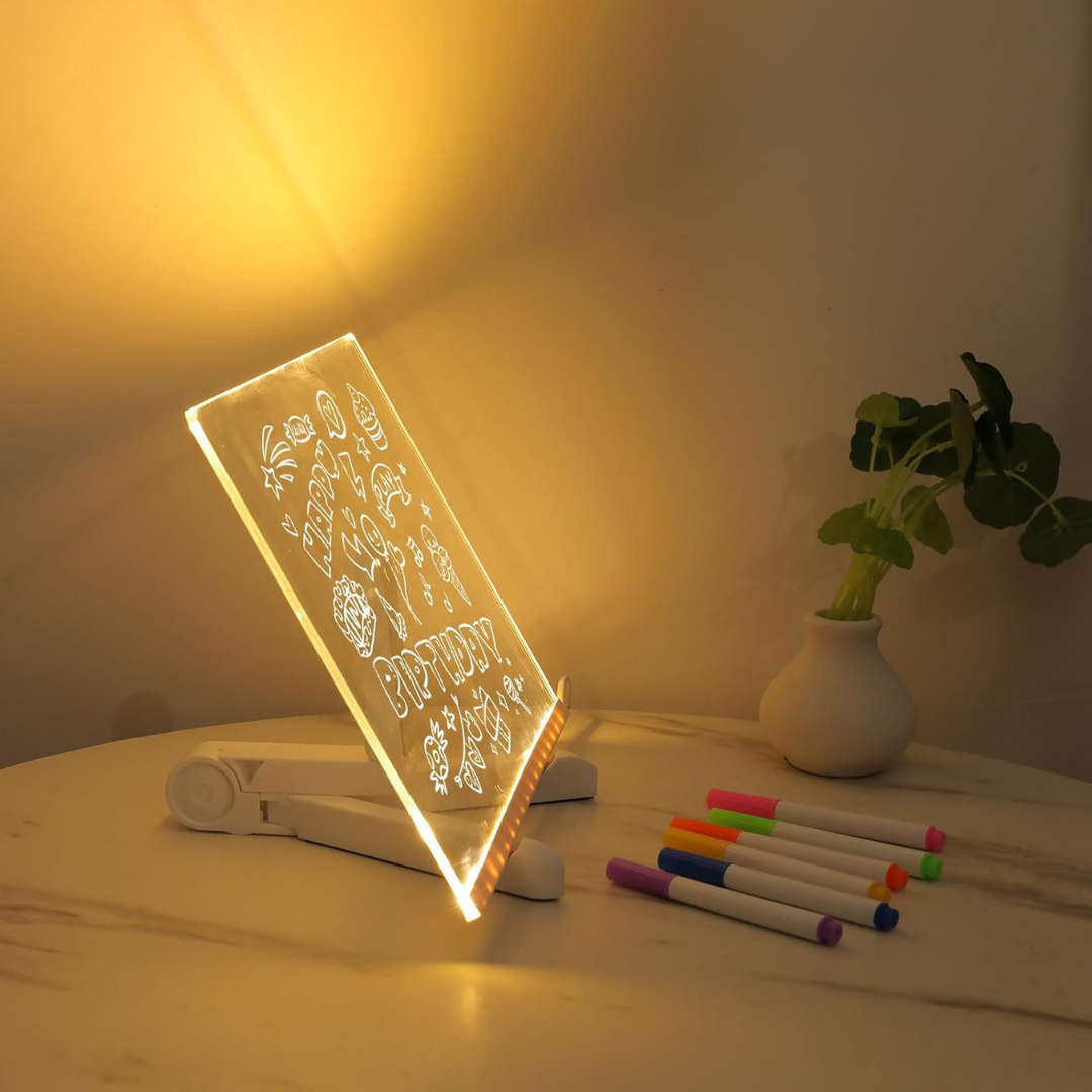 3D Acrylic LED Note Board Light | Chronos Lights