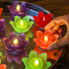 Floating Lotus Water Sensor LED Diya | Multi Color Yellow LED | Chronos Lights