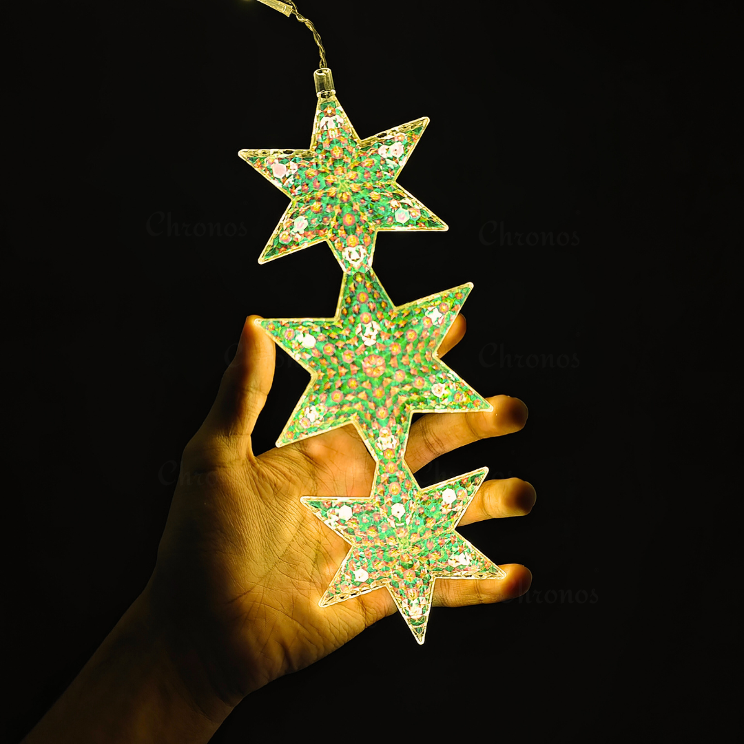 3 meter wide star curtain string lights for stage backdrop and event decoration
