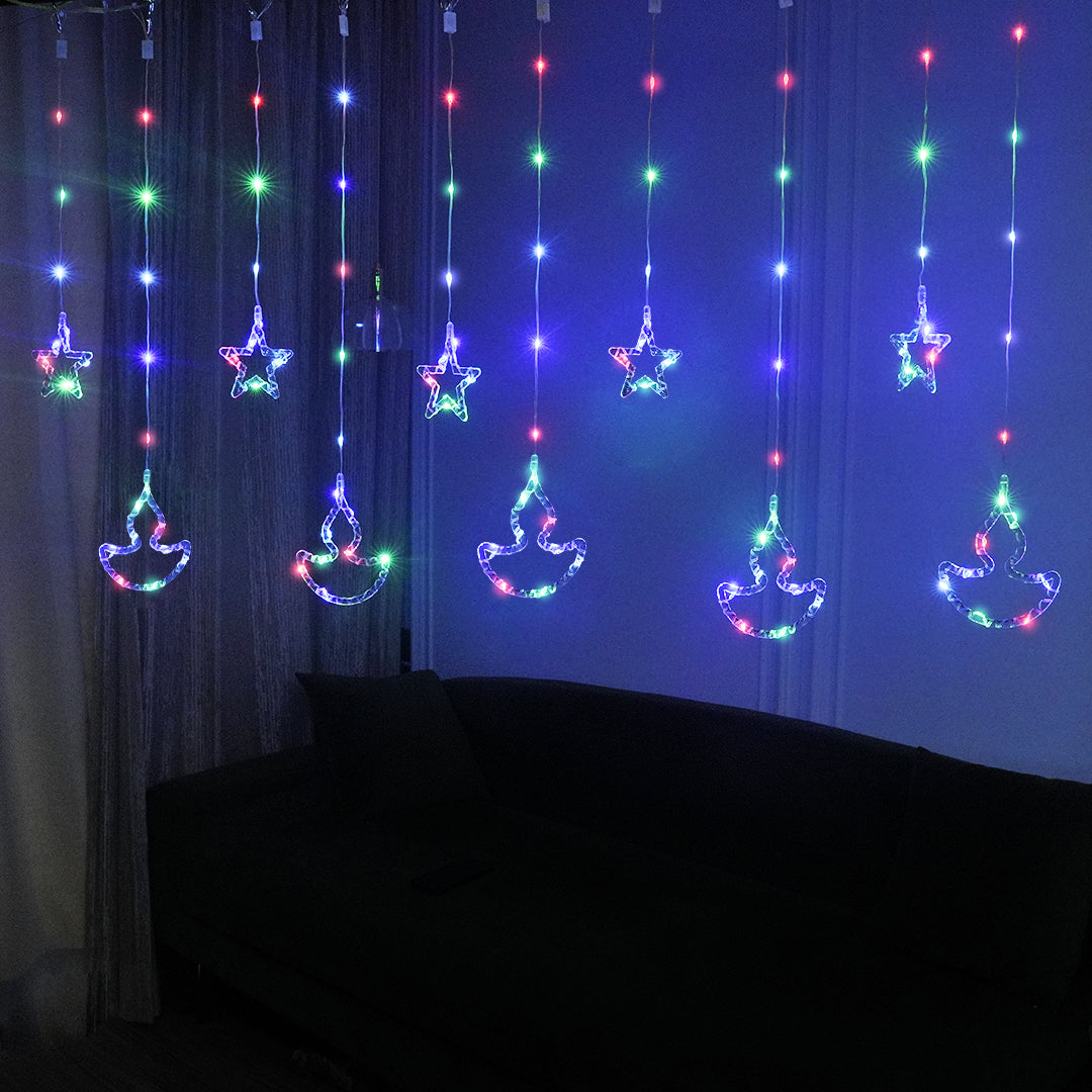 3 in 1 - Diya + Star Curtain Lights | Chronos Lights