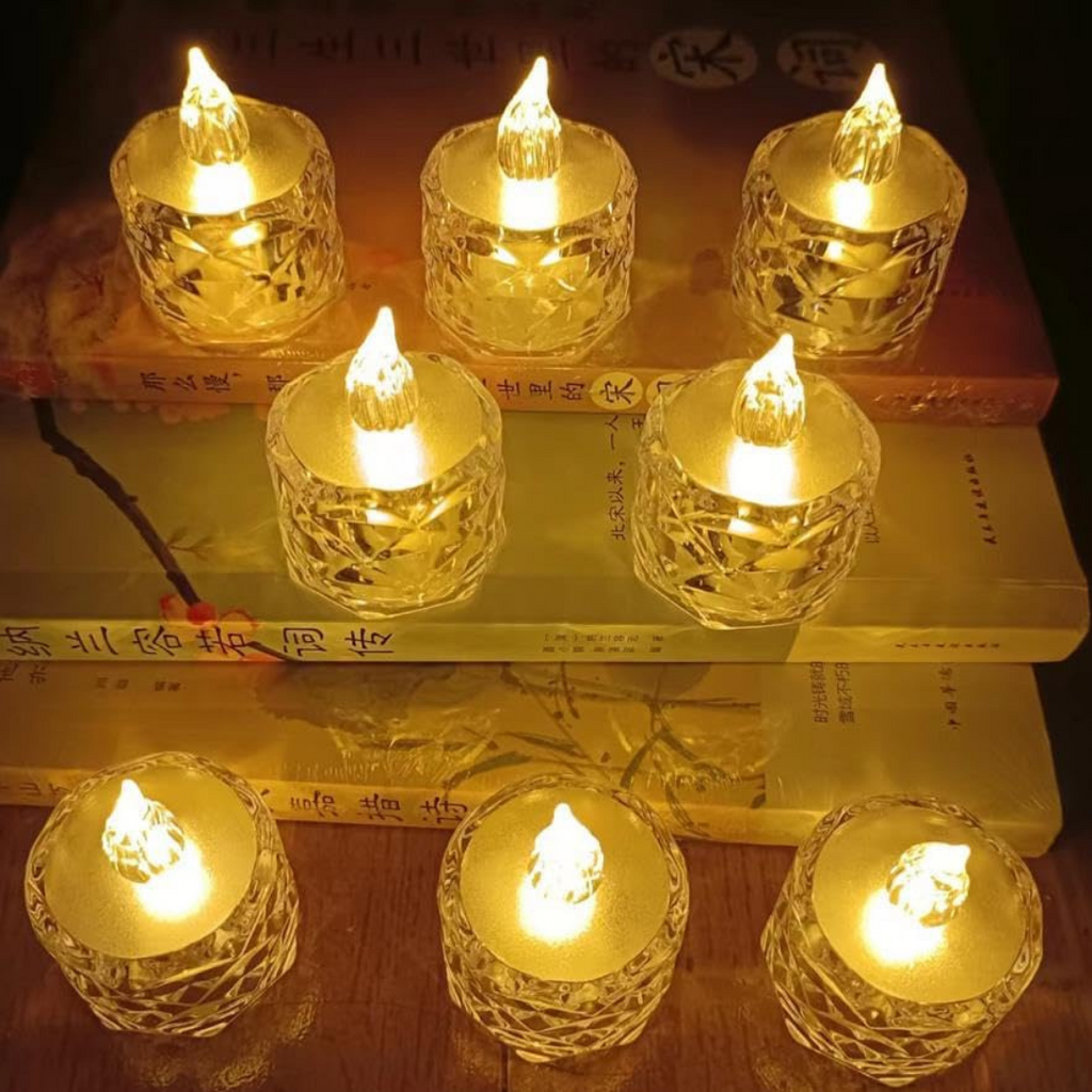 Crystal Diamond Reflection LED Tealight Candle | Chronos Lights