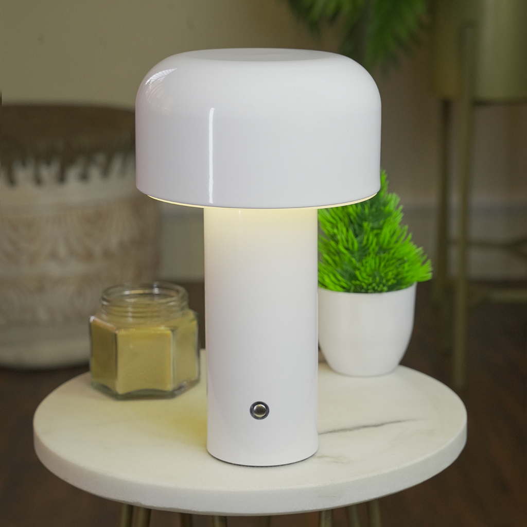 Porci Cordless LED Portable Table Lamp | White | Chronos Lights