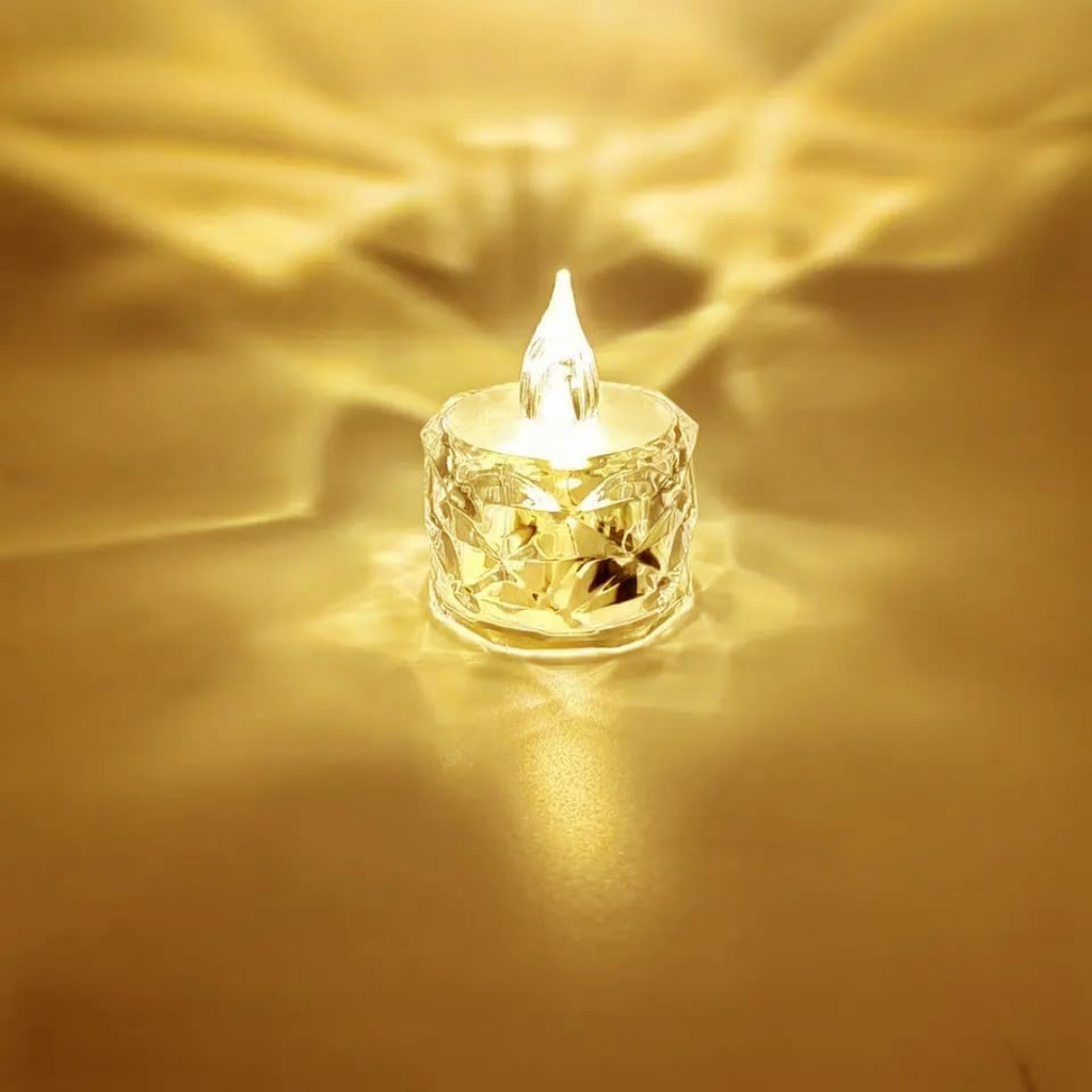 Crystal Diamond Reflection LED Tealight Candle | Chronos Lights