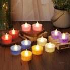 Flower Shaped LED Tea Light Votive Candles Chronos Lights