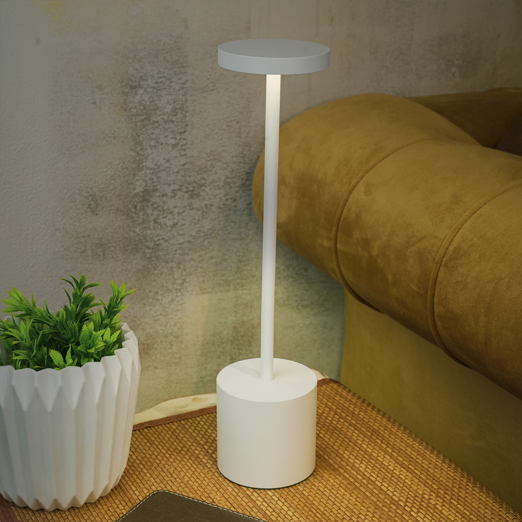Luminis Cordless LED Portable Table Lamp | WHITE | Chronos Lights