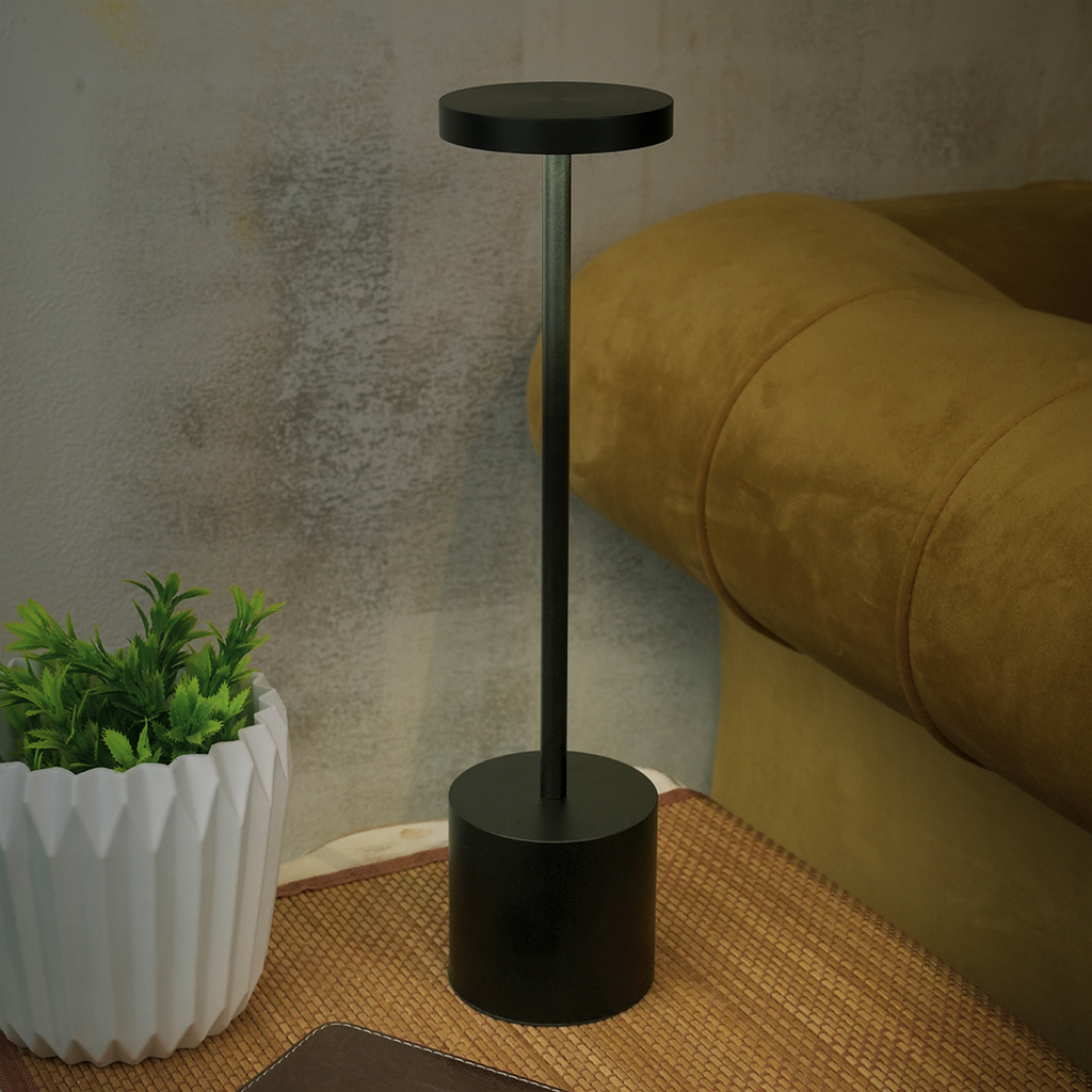 Luminis Cordless LED Portable Table Lamp | BLACK | Chronos Lights