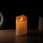 LED Moving Flame Pillar Candle - Smooth Ivory | Chronos Lights