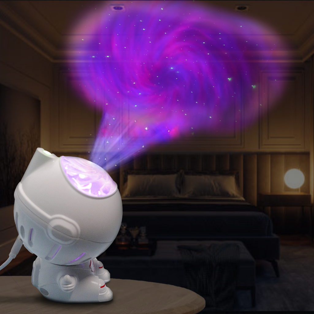 Astronaut Lamp with Swirling Galaxy Projector Lamp & Remote Control | Chronos Lights
