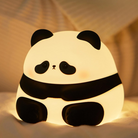 Seven-color changing squishy silicone bedside lamp, portable and safe for children's use.