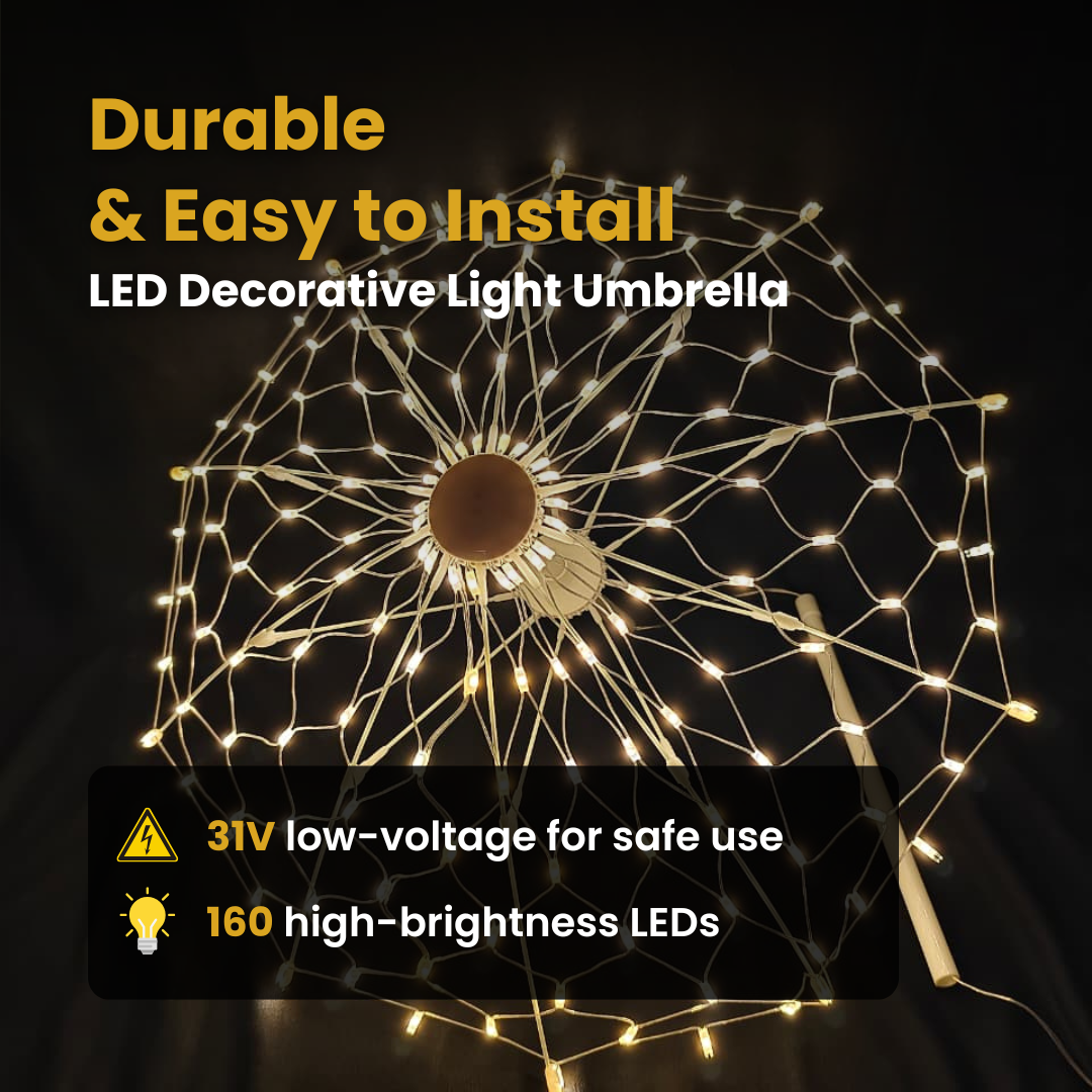 LED umbrella light with 8 dynamic lighting modes for weddings and celebrations – Chronos Lights