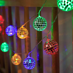 LED Disco Ball Mirror String Light | Multi Color