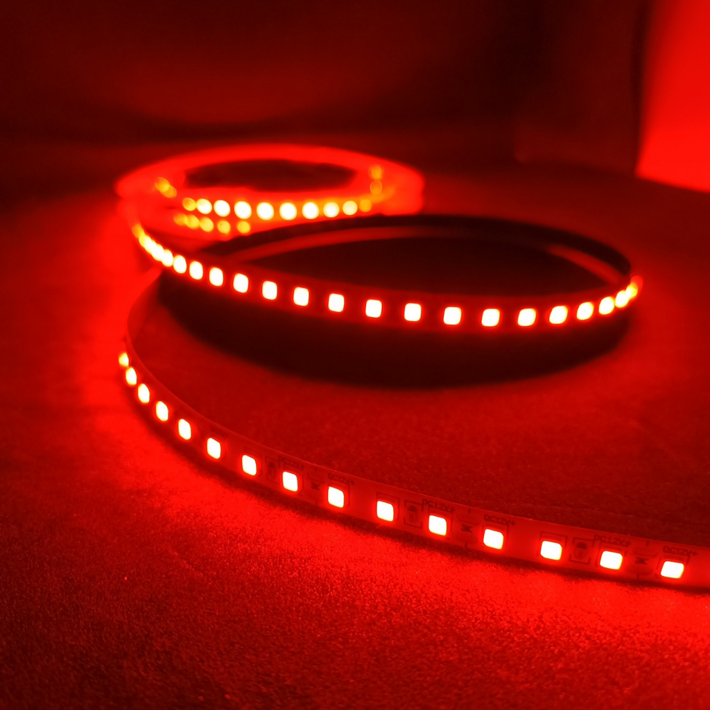 LED Strip Lights - 12V - 2835 SMD LED 240 LEDs Per Meter - Red 5m | Chronos Lights