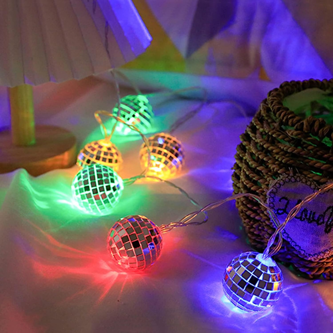 LED Disco Ball Mirror String Light Multi Chronos Lights