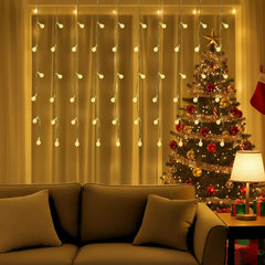 Bubble Curtain Lights – Warm White | 8 Modes | Plug & Play