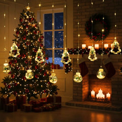 Christmas Ball + Tree Curtain Lights | Warm White