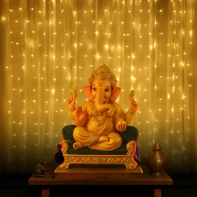 Curtain LED Lights | Warm White | Ganpati Decoration