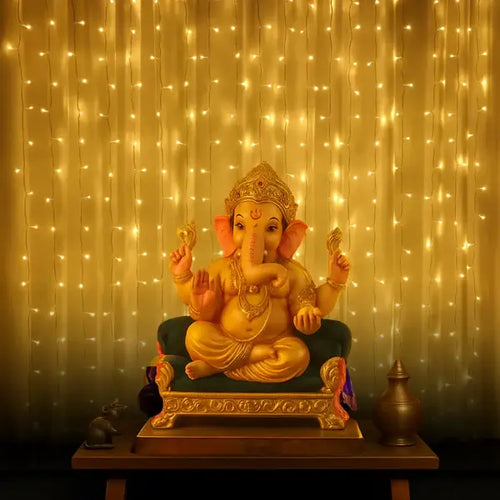 Curtain LED Lights | Warm White | Ganpati Decoration