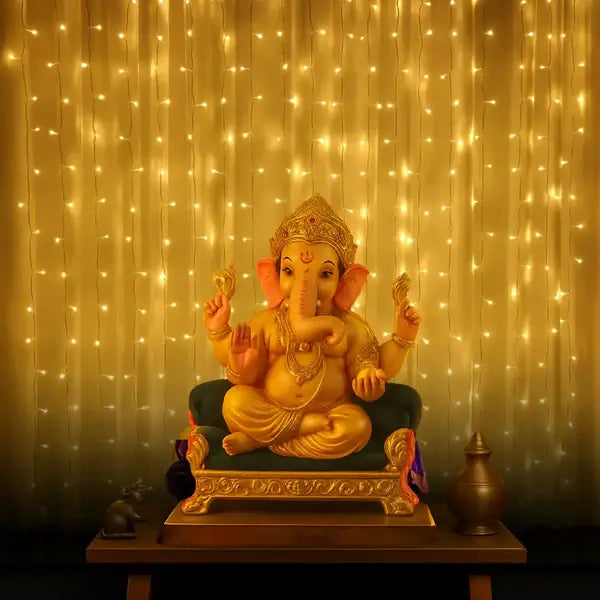 Curtain LED Lights | Warm White | Ganpati Decoration