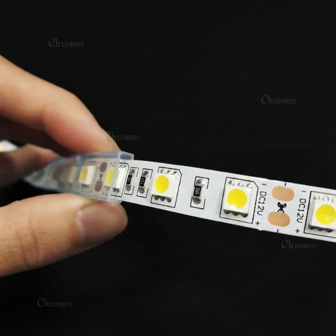 DIY waterproof LED strip lighting project using silicone sleeve