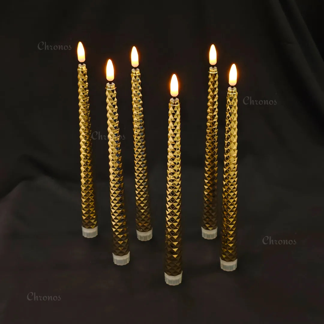 Decorative LED flameless taper candles for Diwali home decoration