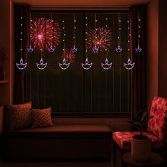Diya Curtain Lights | Multi