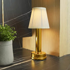 Filo black cordless rechargeable table lamp with premium metal body and ambient LED lighting