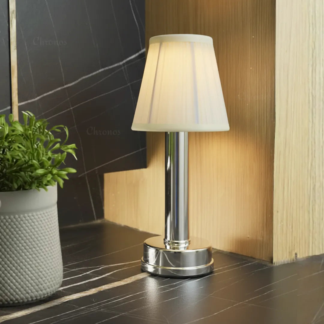 Filo rechargeable dimmable table lamp with stepless brightness adjustment and touch control