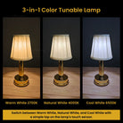 Filo modern rechargeable table lamp featuring premium metal construction and minimalist design