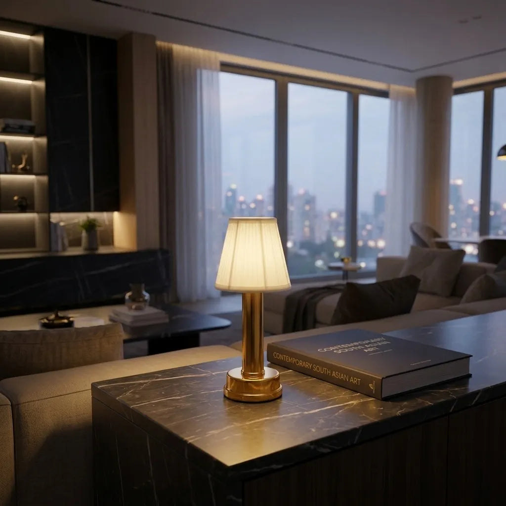 Filo cordless rechargeable restaurant table lamp for elegant dining ambience