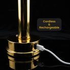 Filo silver rechargeable table lamp with premium metal construction and modern minimalist styling