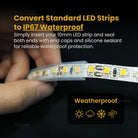 Flexible transparent silicone tube designed for 10mm LED strip lights