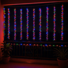 Glitter Curtain LED String Light | Multi Color | Diwali Decoration