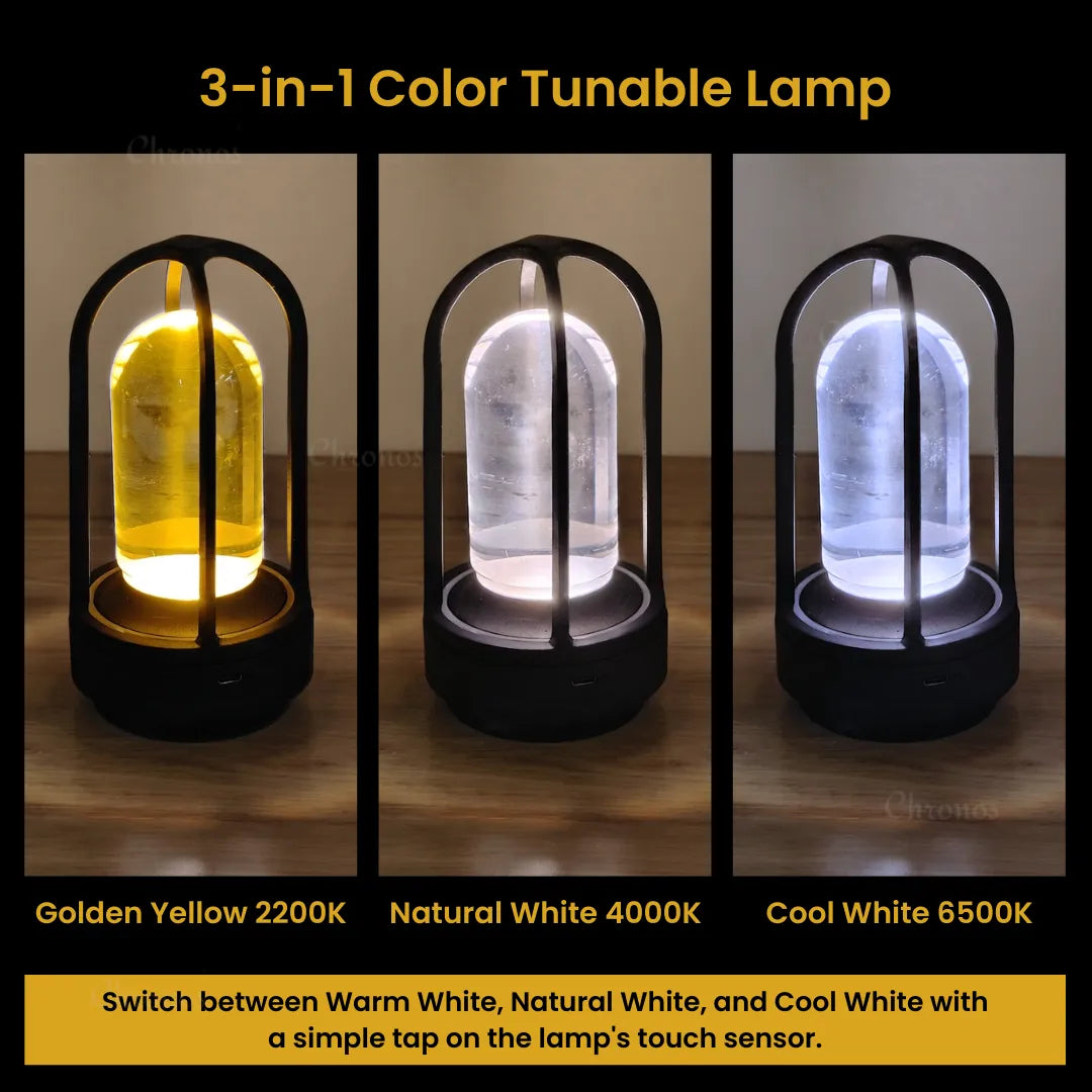 KEPI Arch dimmable LED table lamp with adjustable brightness and cordless rechargeable design