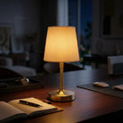 Linea cordless fabric shade table lamp for restaurant, café and dining table ambience