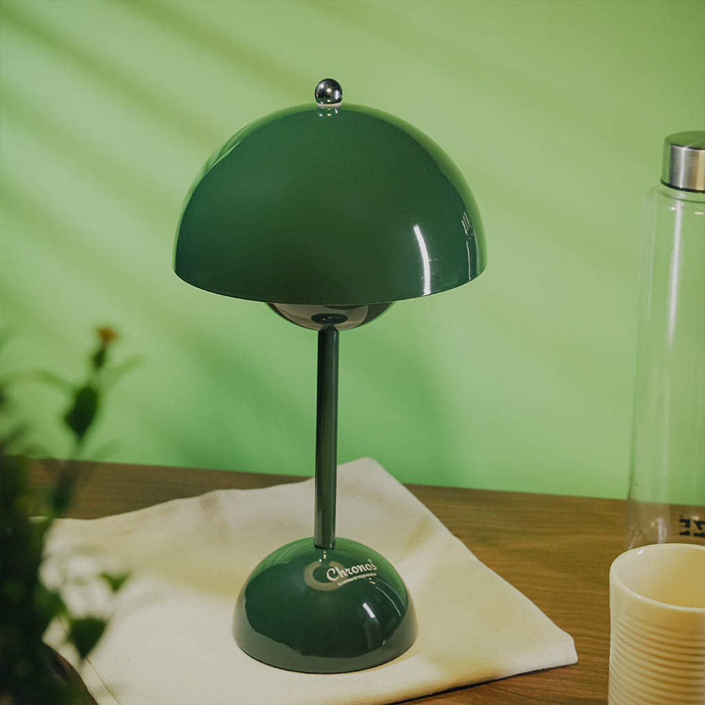 Macaron Cordless LED Portable Table Lamp | Dark Green | Chronos Lights