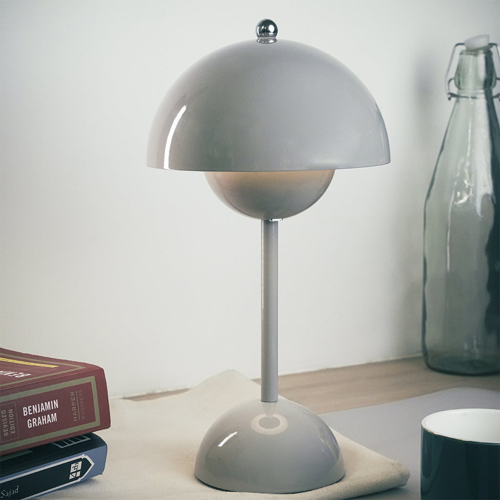 Macaron Cordless LED Portable Table Lamp | Grey | Chronos Lights