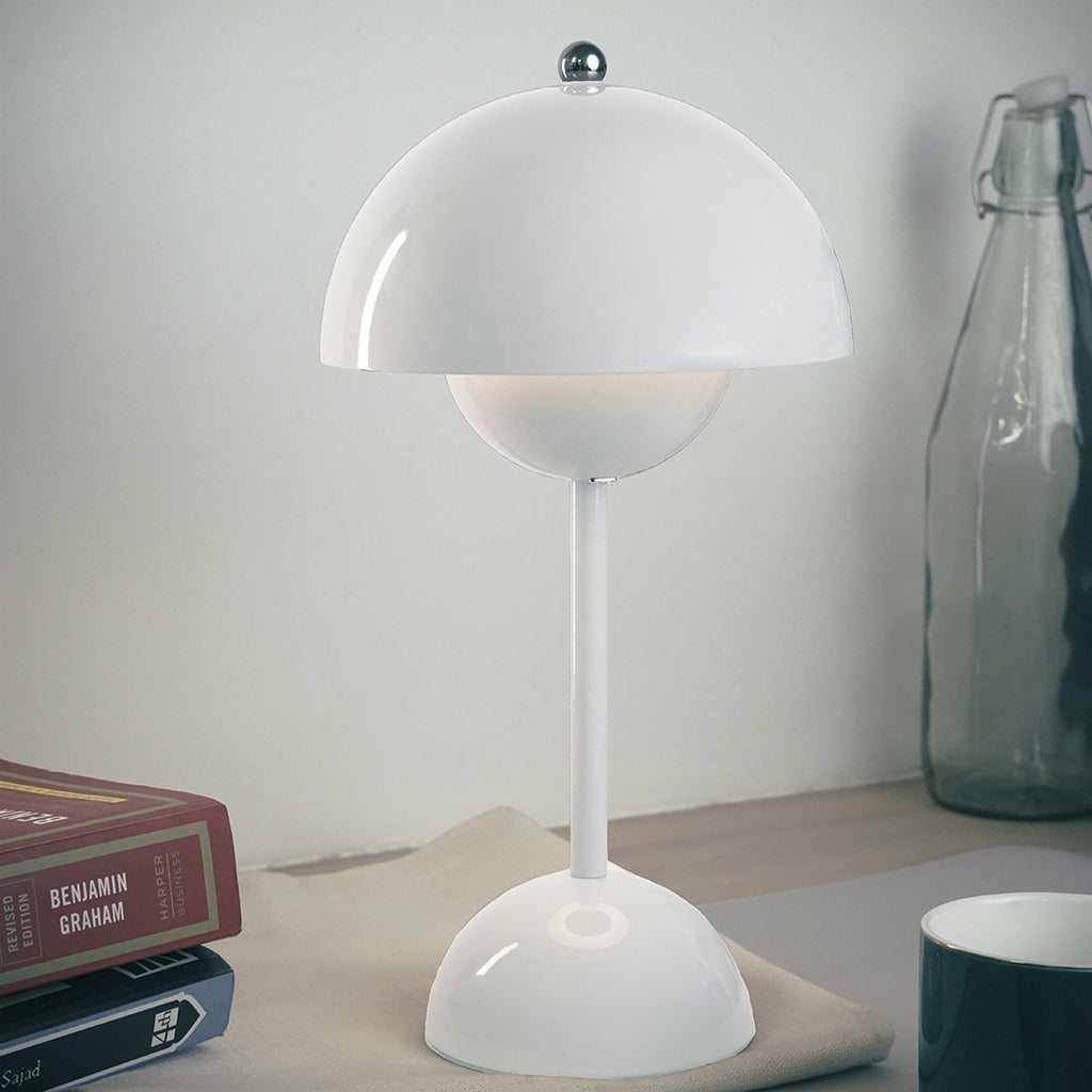 Macaron Cordless LED Portable Table Lamp | White| Chronos Lights