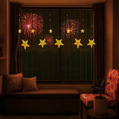 Premium Star Curtain String Lights- 3M | Warm White LED