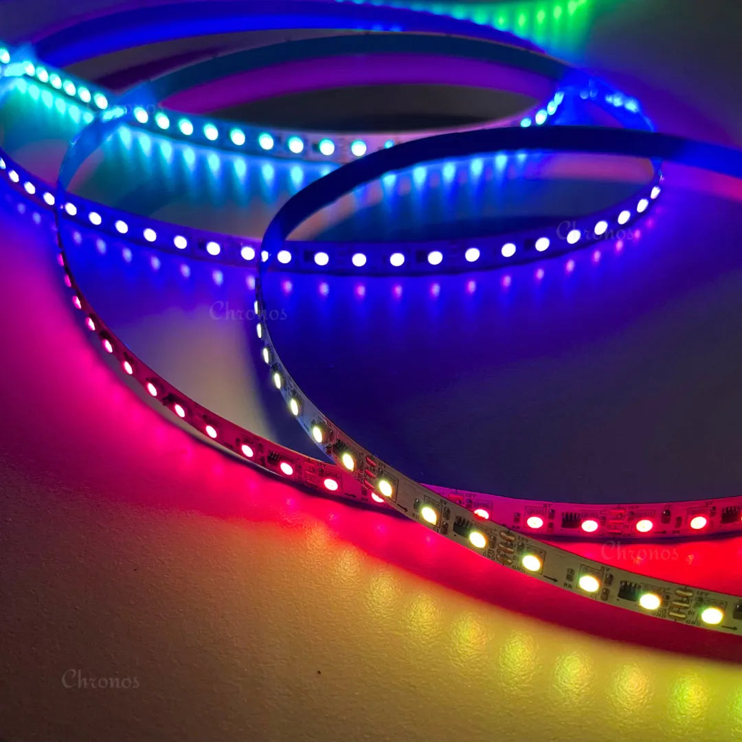 RGBIC LED strip controller and included accessories for operating compatible LED lighting.